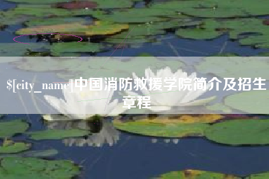 三亚中国消防救援学院简介及招生章程