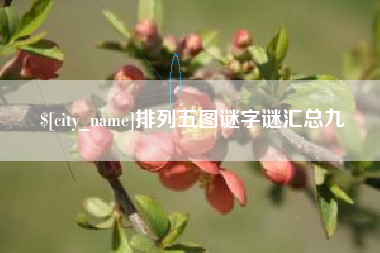 三亚排列五图谜字谜汇总九