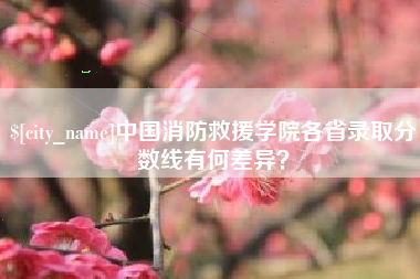 三亚中国消防救援学院各省录取分数线有何差异？