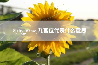 三亚九宫位代表什么意思
