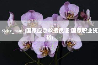 三亚国家应急救援员证(国家职业资格)