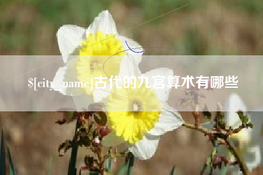 三亚古代的九宫算术有哪些