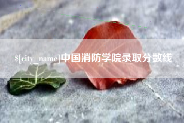 三亚中国消防学院录取分数线