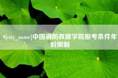 三亚中国消防救援学院报考条件年龄限制