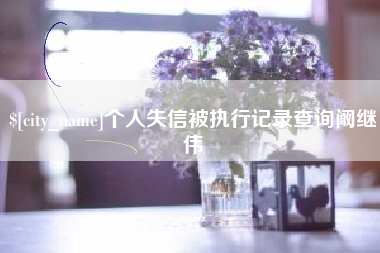 三亚个人失信被执行记录查询阚继伟