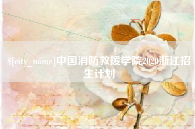 三亚中国消防救援学院2020浙江招生计划