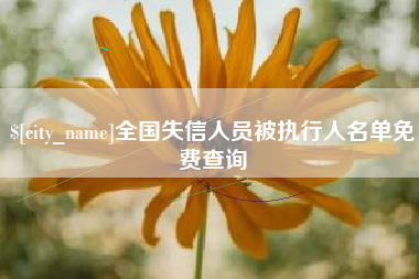 三亚全国失信人员被执行人名单免费查询