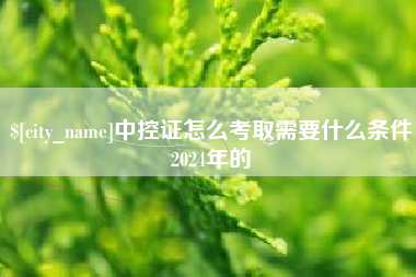 三亚中控证怎么考取需要什么条件2024年的