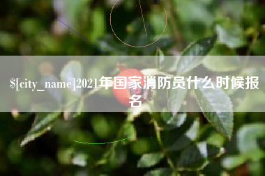 三亚2021年国家消防员什么时候报名