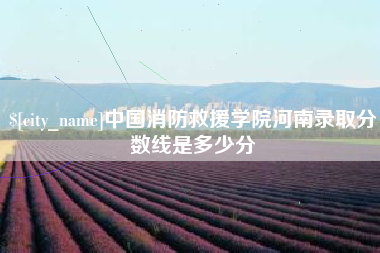 三亚中国消防救援学院河南录取分数线是多少分