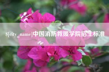 三亚中国消防救援学院招生标准