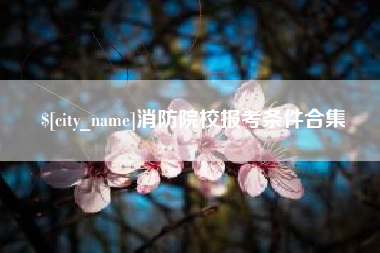 三亚消防院校报考条件合集
